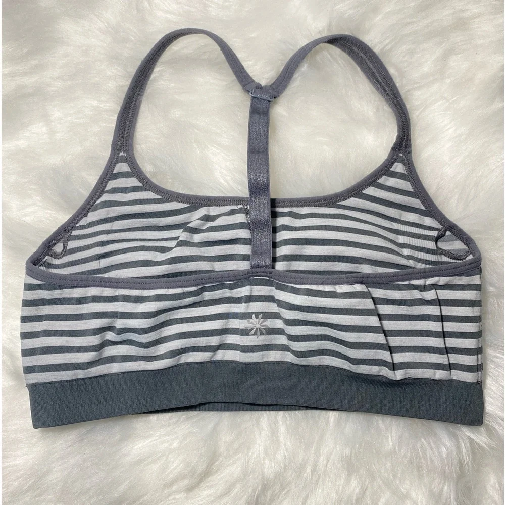 Athleta Up-Tempo Energy Stripe Seamless Sports Bra Size XXS